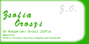 zsofia oroszi business card